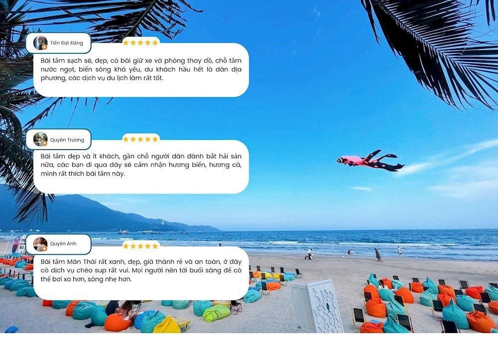 Đ&aacute;nh gi&aacute; của du kh&aacute;ch khi tới biển M&acirc;n Th&aacute;i.